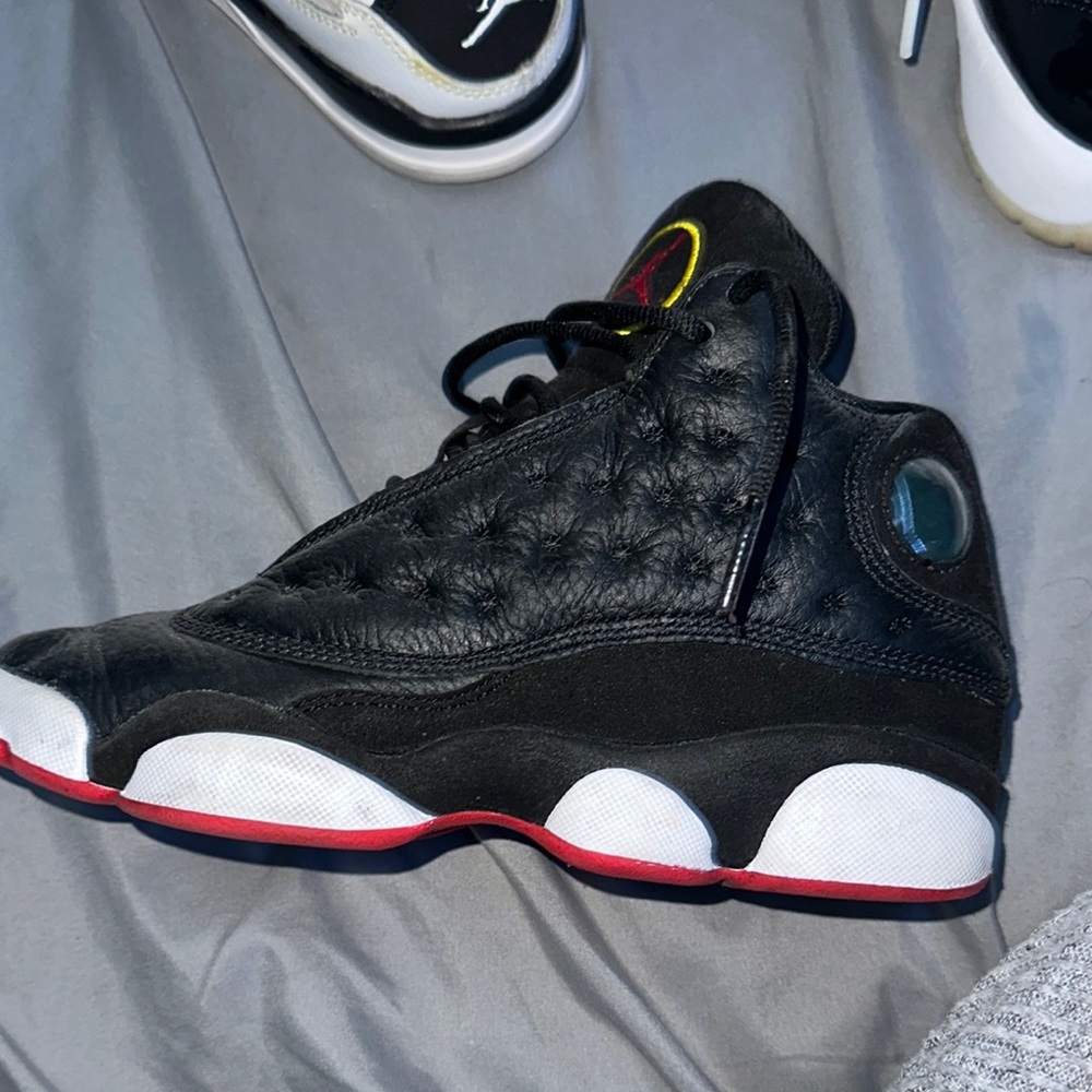 Jordan Black and Red High-Top Sneakers